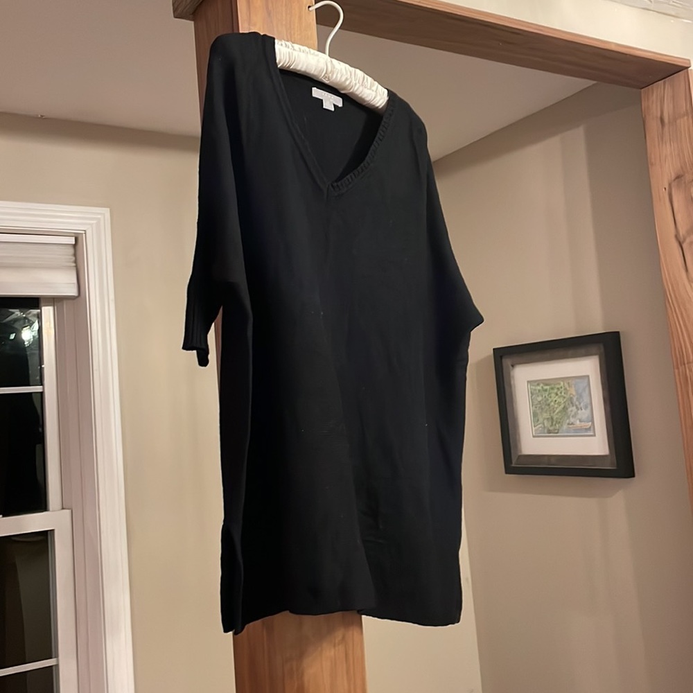 Wool blend black tunic